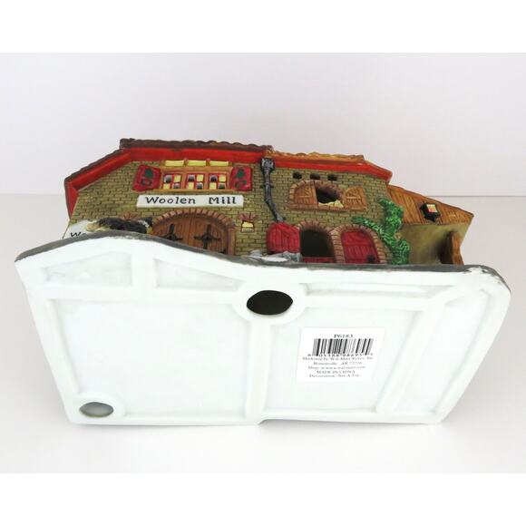 Holiday Time Woolen Mill Porcelain Lighted Building Village Collectible 2000 - Picture 9 of 14